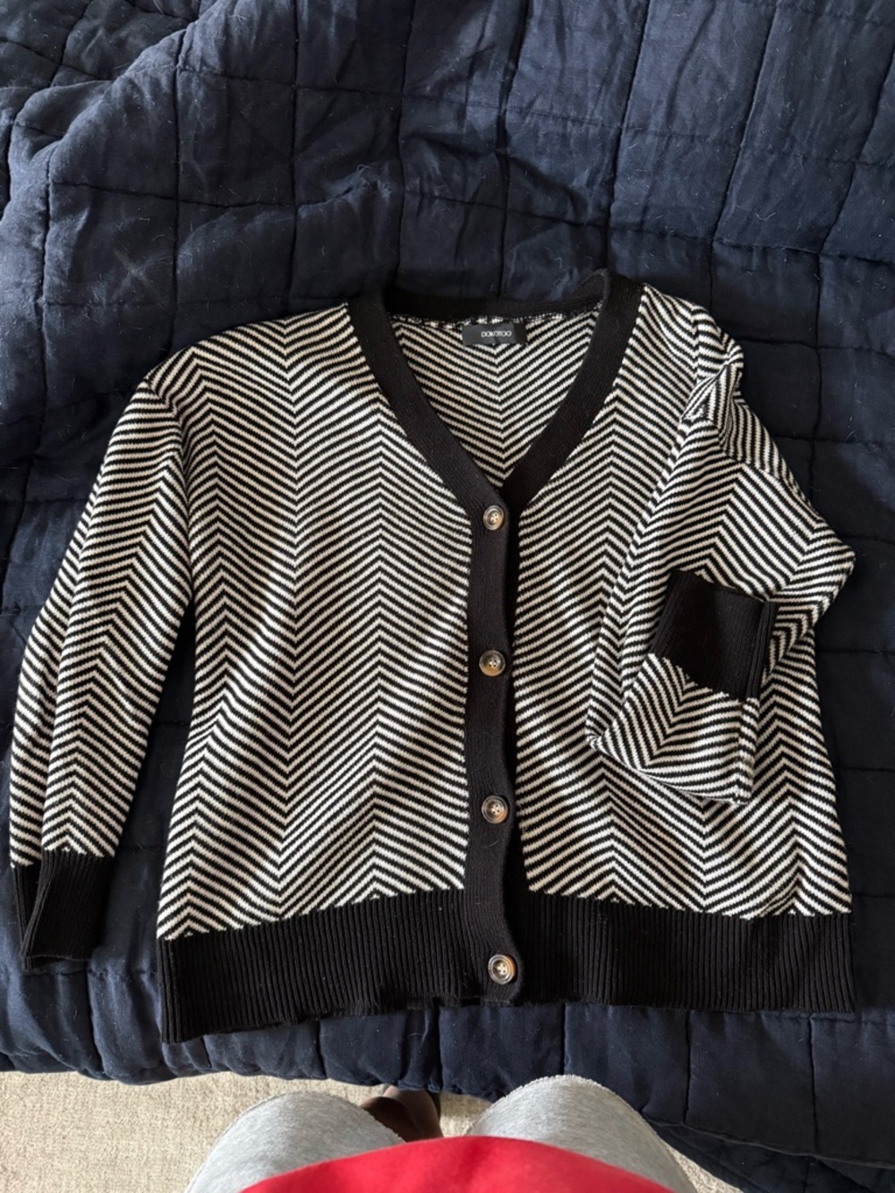 Black and white sweater